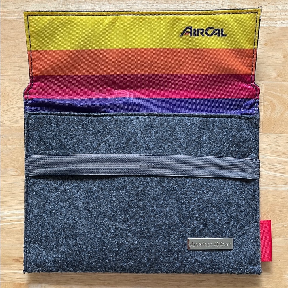 AirCal retro themed amenity bag (empty)